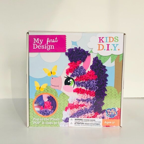 Plush Craft Fabric by Number DIY ORB Factory My First Design Zebra For Age 3+ - Picture 4 of 13